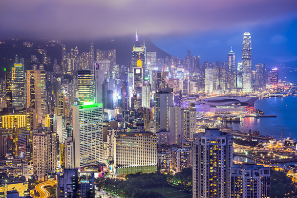 hong kong Kína city skyline - Fotó, kép