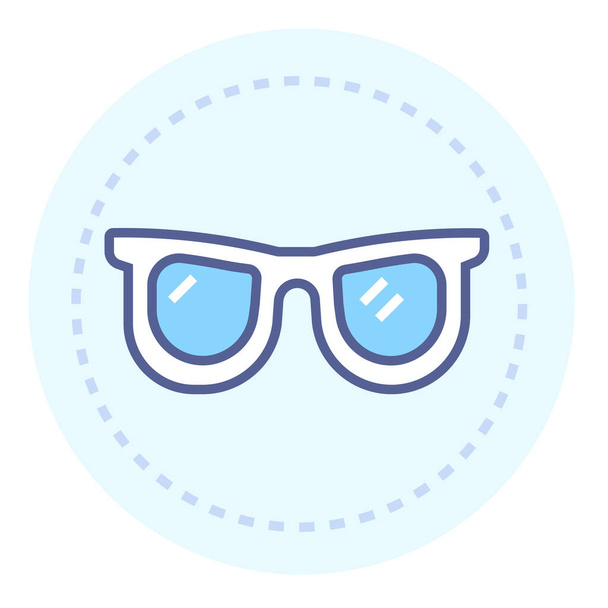 glasses lens optics icon in Filled outline style - Vector, Image