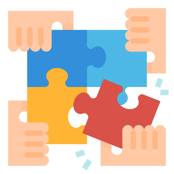 complete globalbusiness jigsaw icon in Business & management category - Vector, Image