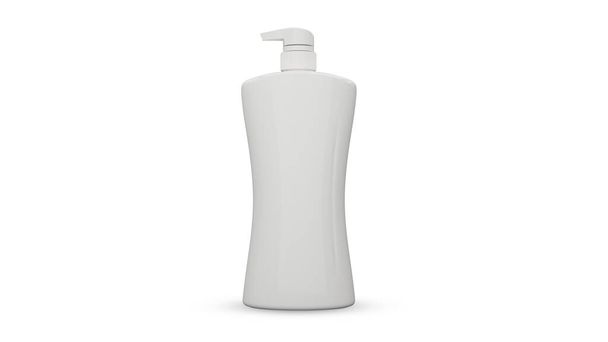 Sprühflaschen-Pumpenattrappe Typ für Markenetikett einfügen, für die medizinische Hautpflege Kosmetikprodukt, Frontansicht und Schwimmansicht 3D-Rendering - Foto, Bild
