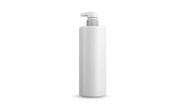 Spray fles mockup pomp type voor insert merk label, voor medische huidverzorging make-up cosmetische product, vooraanzicht en float view 3D rendering - Foto, afbeelding