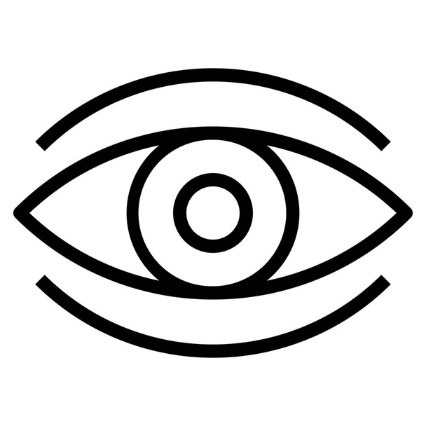 ícone de visão geral impressões oculares em estilo esboço - Vetor, Imagem