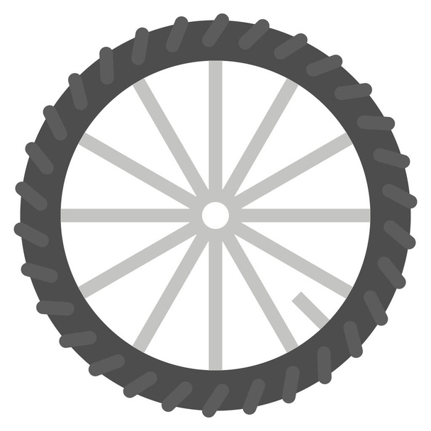 polkupyörän pyöräily osa kuvaketta tasainen tyyli - Vektori, kuva