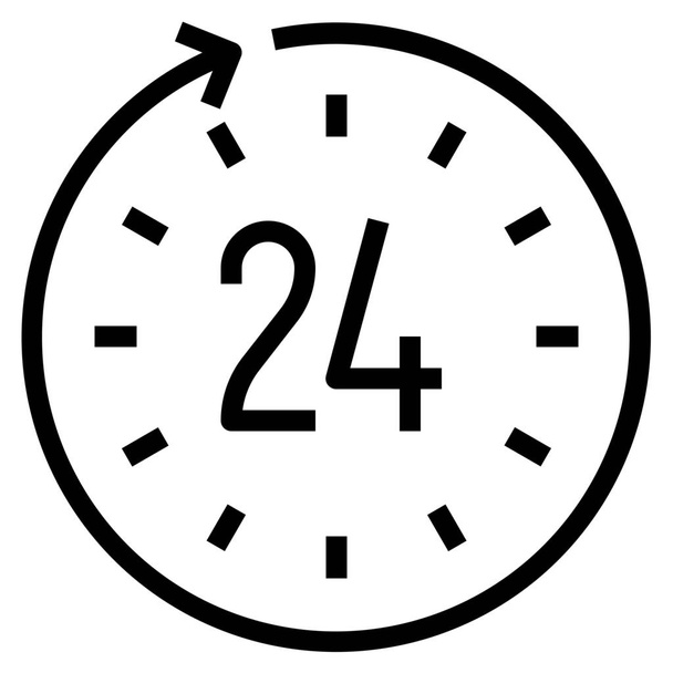 call center clock icon in Outline style - Wektor, obraz