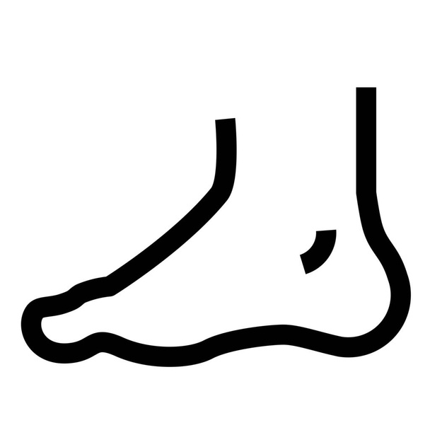 piede gamba icona dell'arto in stile Outline - Vettoriali, immagini