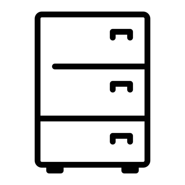 Dolap çekmecesindeki mobilya simgesi - Vektör, Görsel