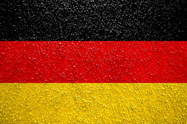 Zászló Németország a ráncos falon - Fotó, kép