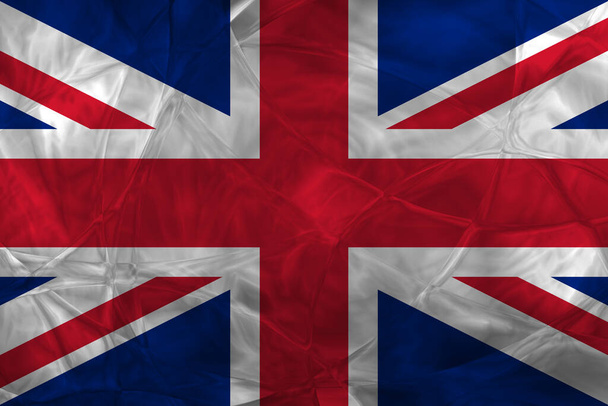 Flaga Wielkiej Brytanii z perłowymi refleksjami - Zdjęcie, obraz