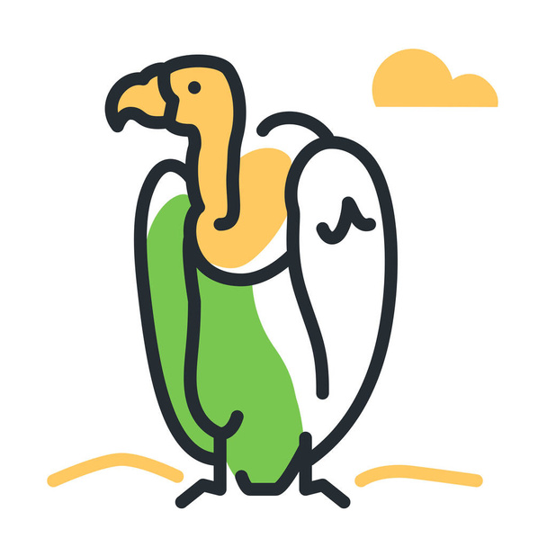 oiseau nature vautour icône - Vecteur, image