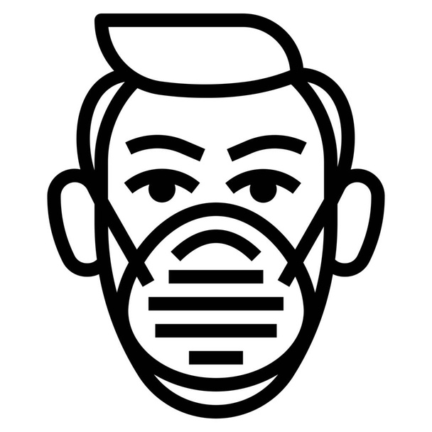 dust mask particulate icon in Outline style - Vector, Image