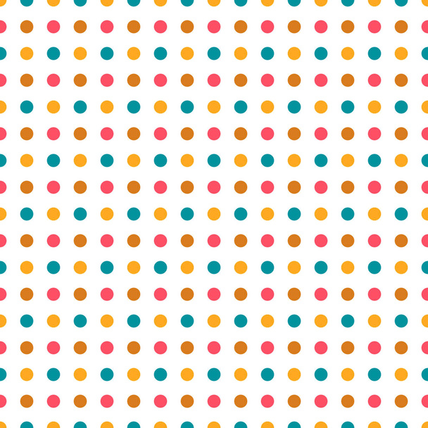 Seemless pattern with polka dots - Vector, Image