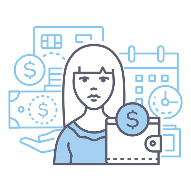 finance money payment icon in Filled outline style - Vector, Image