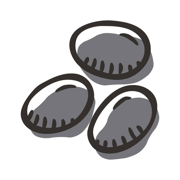 fazole bylina složka ikona ve vyplněném stylu obrysu - Vektor, obrázek