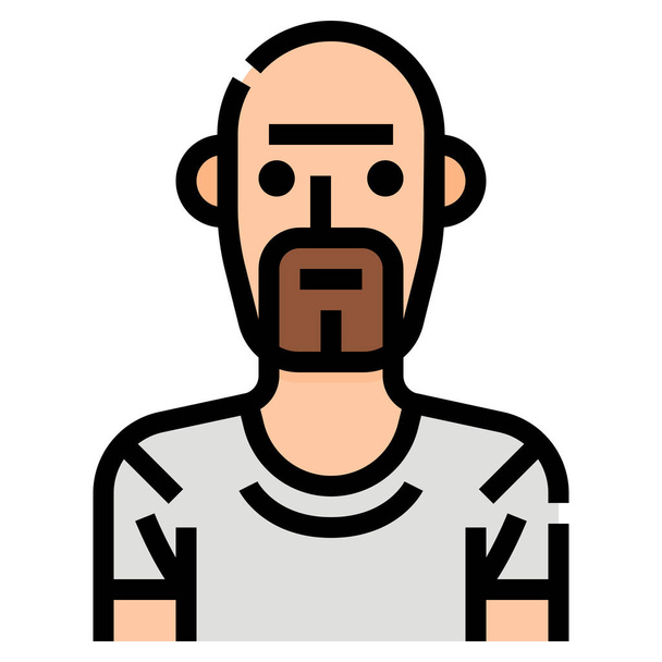 avatar barba calva icono en la categoría Avatares - Vector, Imagen