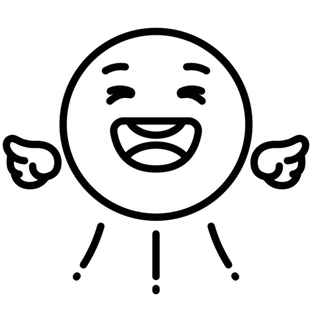 emoji emoção ícone feliz - Vetor, Imagem