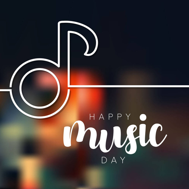 World Music day is observed every year in June. it is the art of arranging sounds in time to produce a composition through the elements of melody, harmony, rhythm, and timbre. Vector illustration. - Vector, Image