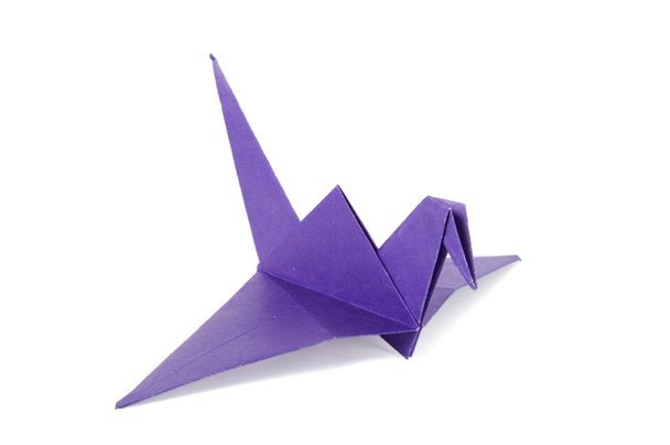 Colored origami crane - Foto, imagen