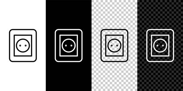 Izometrická ikona elektrické zásuvky izolovaná na šedém pozadí. Zásuvka. Symbol Rosetty. Modré tlačítko. Vektor. - Vektor, obrázek
