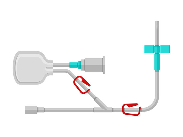 Needle apheresis system kit isolated illustration - Vector, Image