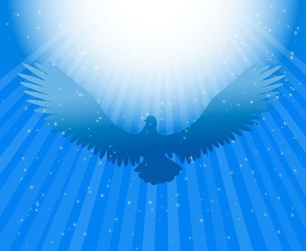 Kutsal Ruh'un güvercin - Vektör, Görsel