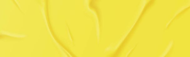 Textura de fondo amarillo arrugado realista, pliegues - Ilustración vectorial - Vector, Imagen