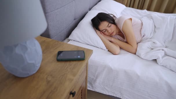 Woman Waken Up By Phone Call - Footage, Video