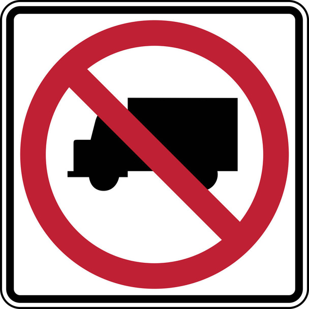 Žádné nákladní automobily Oficiální US Road Sign Illustration - Fotografie, Obrázek