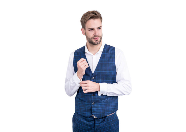 Handsome guy wear clothes in formal fashion style with fashionable look, fashionist - Fotoğraf, Görsel