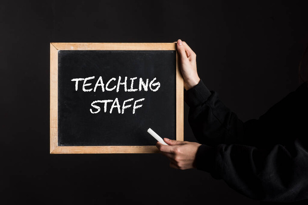 a teacher sign, teaching staff in school and education organization - Photo, Image