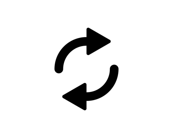 Reload sign line vector icon. Refresh vector icon. Repeat icon. Full rotation sign. Loop symbol - Vector, Image