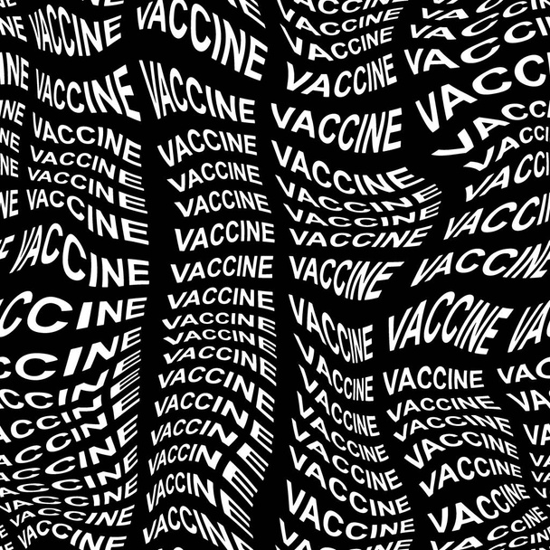 VACCINE word warped, distorted, repeated, and arranged into seamless pattern background - Photo, Image