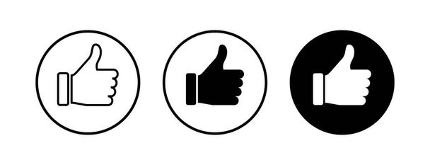 Como ícones definidos. Ícone do polegar para cima. ícone de mídia social - Vetor, Imagem