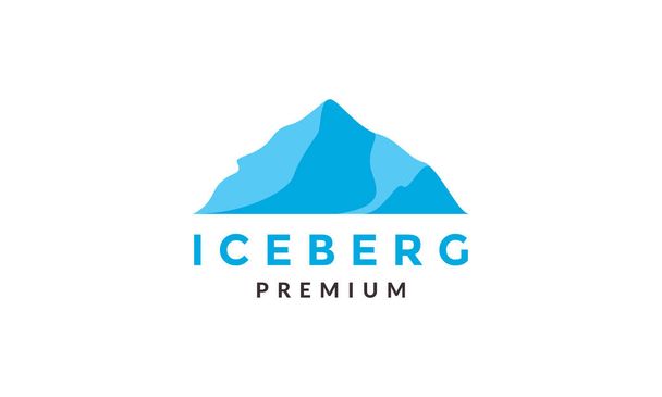 абстрактная графическая иллюстрация логотипа голубого айсберга - Вектор,изображение