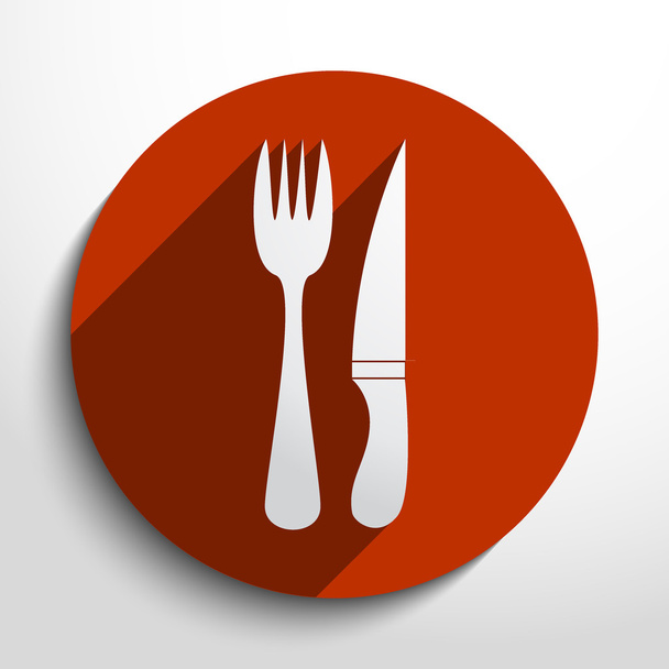 Vector disware and cutlery web icon - Διάνυσμα, εικόνα