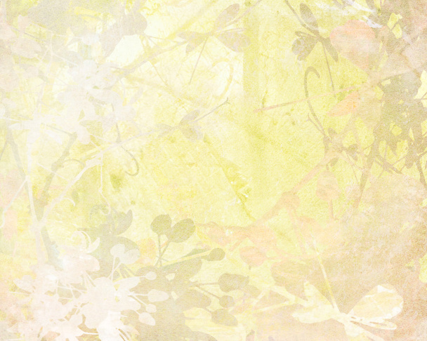 Arte floral pálido sobre fondo texturizado de papel
 - Foto, Imagen