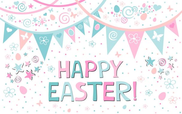 Happy Easter vector illustration background  - Vetor, Imagem