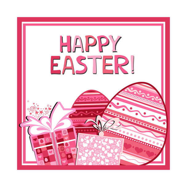 Happy Easter vector illustration background  - Вектор,изображение