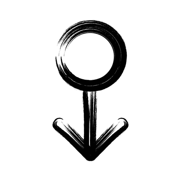 Miehen symboli. Mies sukupuoli symboli eristetty valkoisella taustalla. Vektoriesimerkki - Vektori, kuva