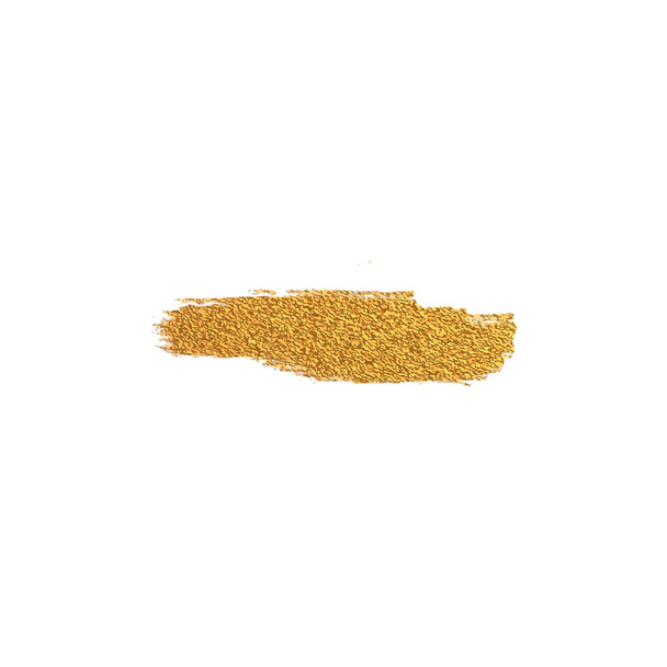 Brush or lipstick smear, gold smear, gold foil, gold texture. Vector isolated. - Vector, Image