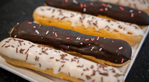 Group of french dessert Eclair. Desserts - Photo, Image