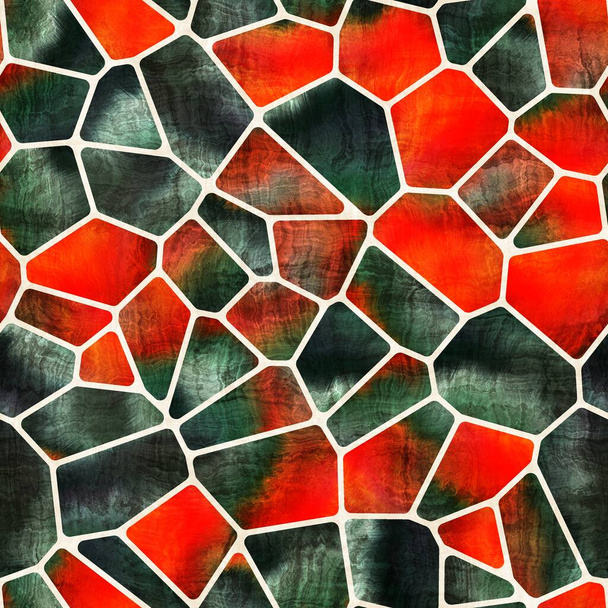 Forma de azulejo geométrico sin costura collage patrón de superficie - Foto, imagen