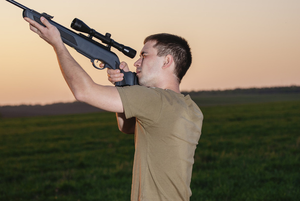 man took aim with your sniper rifle - Photo, Image