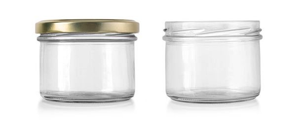 άδειο γυάλινο βάζο απομονωμένο σε λευκό χρώμα με μονοπάτι απόληξης - Φωτογραφία, εικόνα