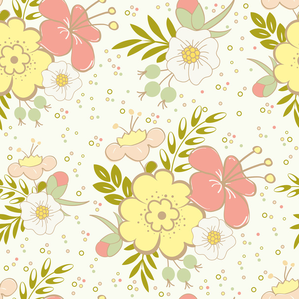 Seamless pattern with  floral background. - Vector, imagen