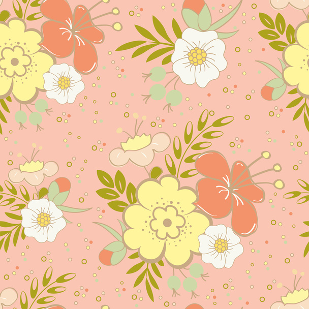 Seamless pattern with  floral background. - Wektor, obraz