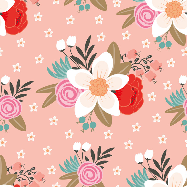 Seamless pattern with  floral background. - Vetor, Imagem