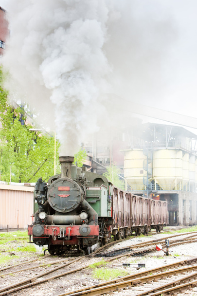 Tren de carga a vapor, Kolubara, Serbia
 - Foto, Imagen