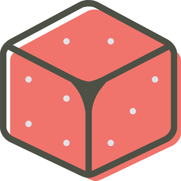 dice. web icon simple illustration - Vetor, Imagem