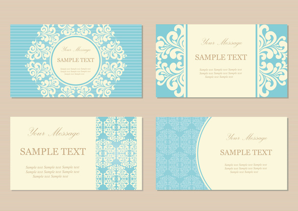 Floral  business or invitation cards - ベクター画像