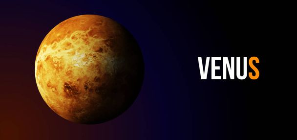 Planeta Vénus realista do espaço. Ilustração vetorial - Vetor, Imagem